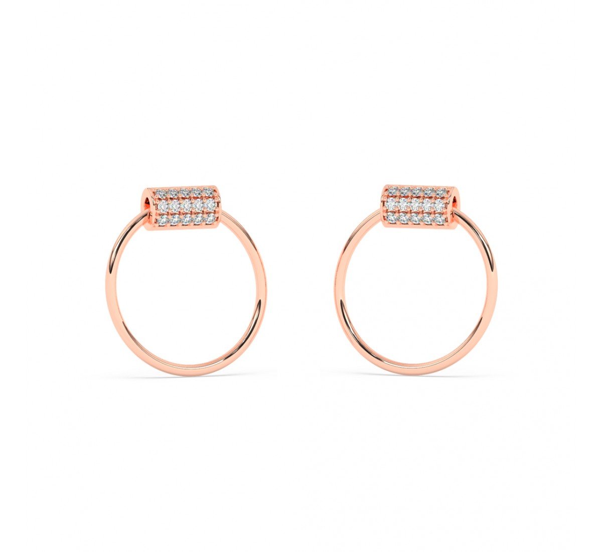 Rose Gold Chevron Earrings