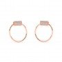 Rose Gold Chevron Earrings