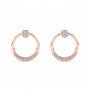 Rose Gold Emila Zircon Studded Earrings