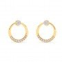 Gold Emila Zircon Studded Earrings