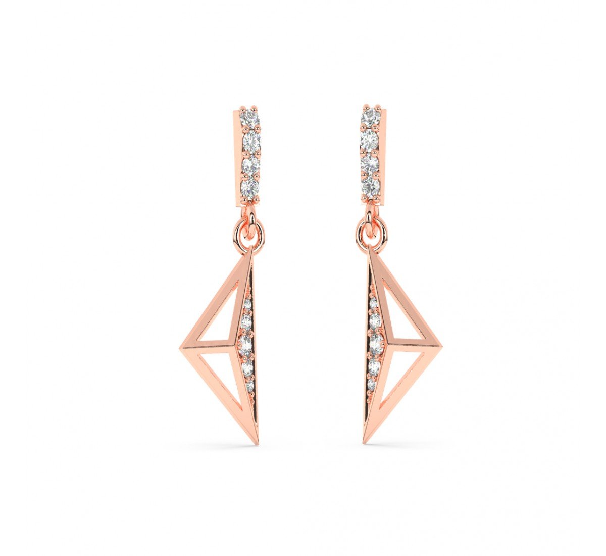 Rose Gold Akira Drop Earrings