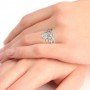 Silver Zircon Crowning Glory Ring