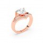 Rose Gold Heart Solitaire Ring