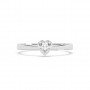 Silver Heart Solitaire Sterling Ring