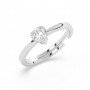 Silver Heart Solitaire Sterling Ring