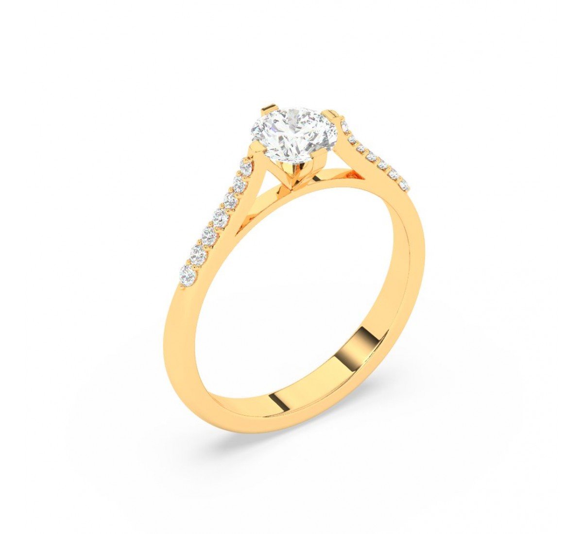 Gold Classic Solitaire Ring