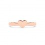 Rose Gold Glossy Finished Heart Ring