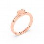 Rose Gold Glossy Finished Heart Ring