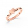 Rose Gold Glossy Finished Heart Ring