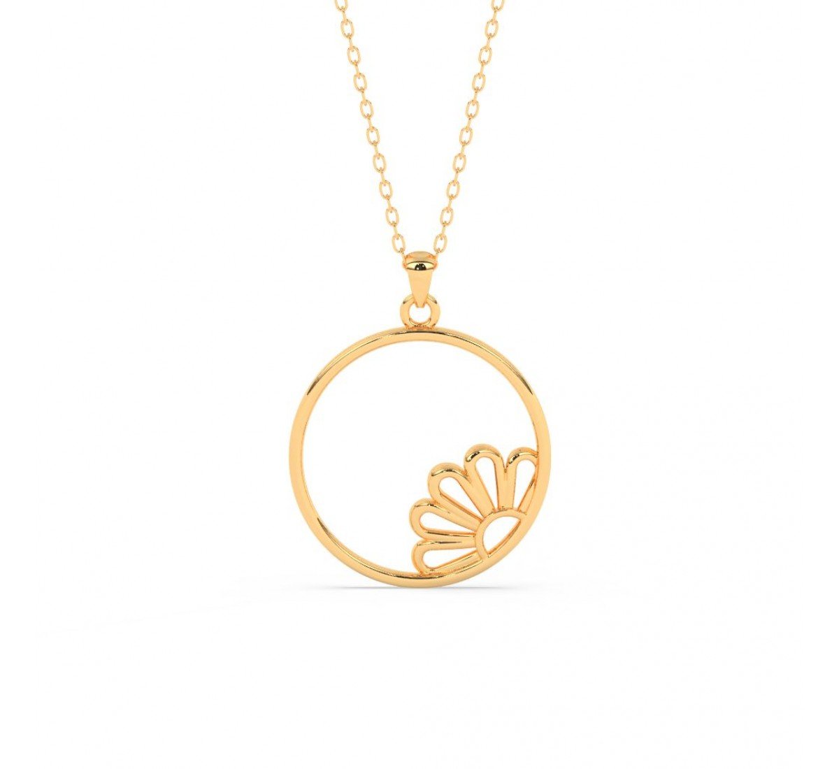 Gold Floral Bloom Pendent