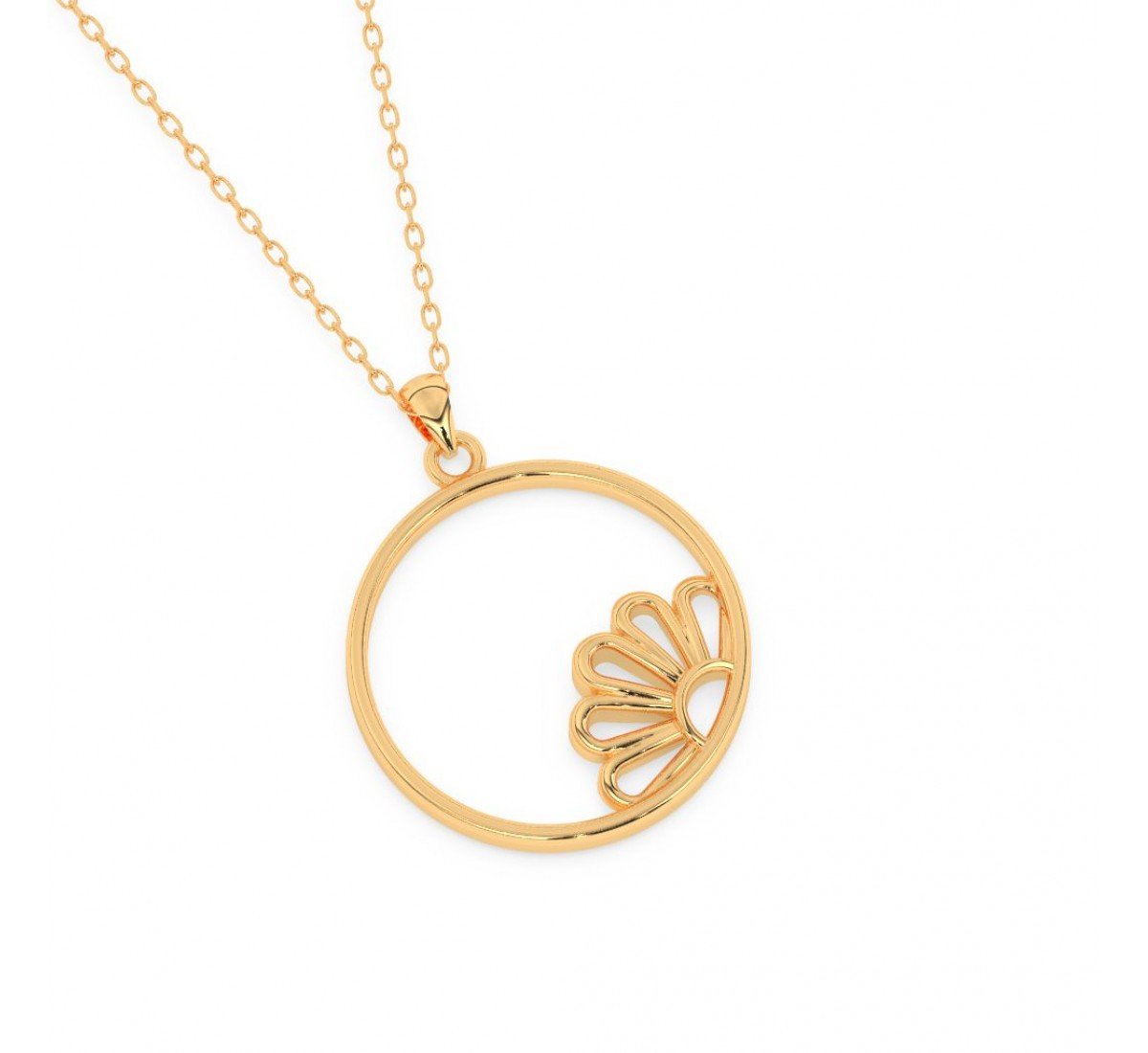 Gold Floral Bloom Pendent