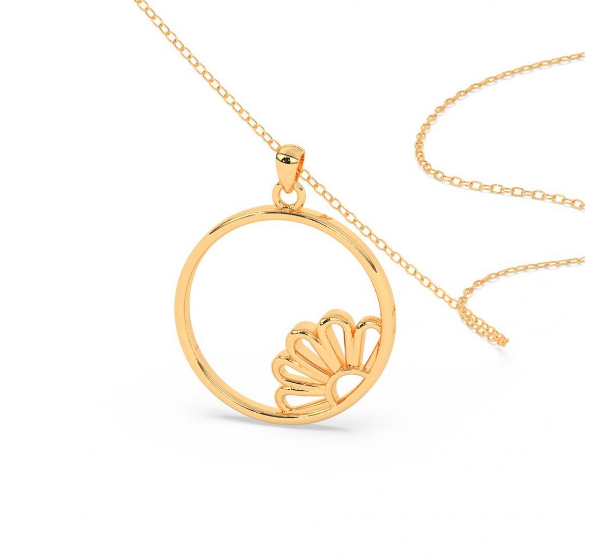 Gold Floral Bloom Pendent