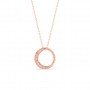 Rose Gold Round Pendent With Chain