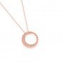 Rose Gold Round Pendent With Chain