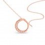 Rose Gold Round Pendent With Chain