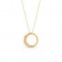 Gold Round Pendent With Chain