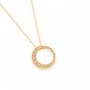 Gold Round Pendent With Chain