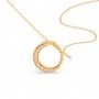 Gold Round Pendent With Chain