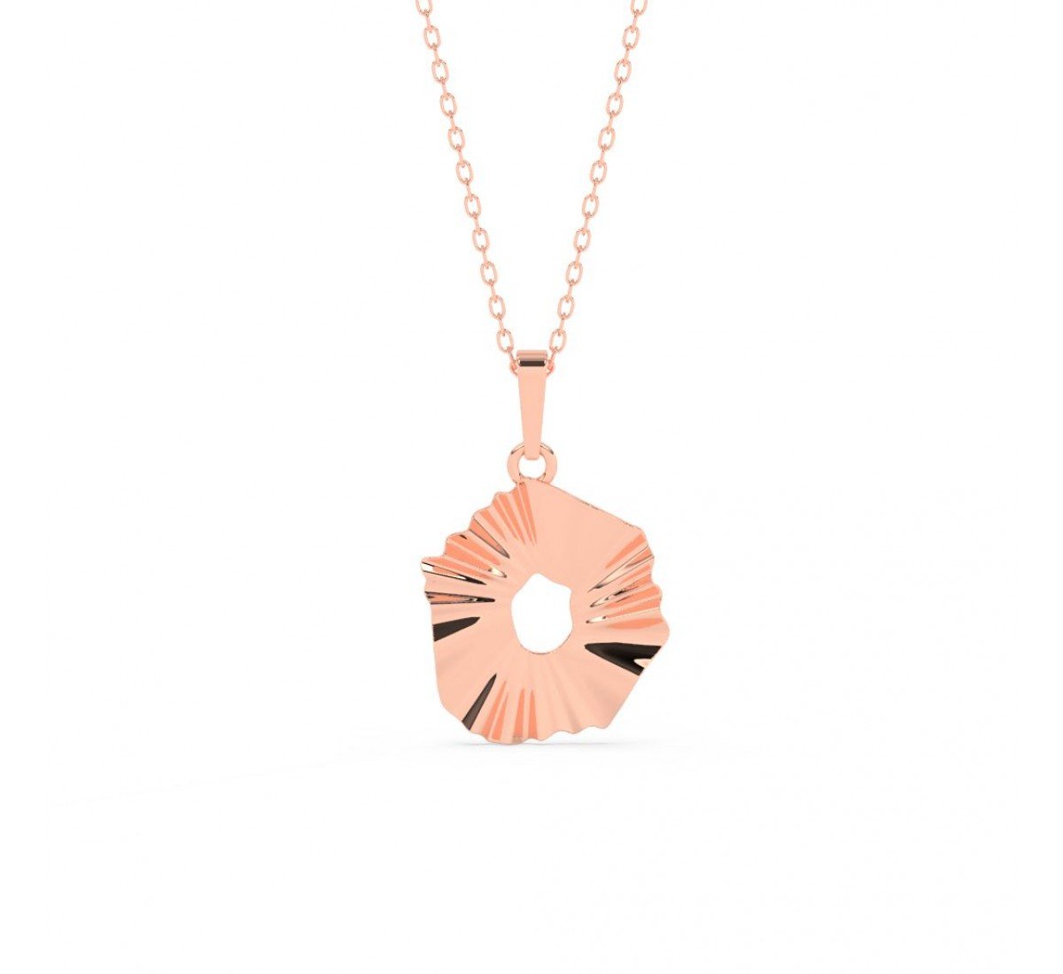 Rose Gold Styles Heptagon Pendent