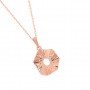 Rose Gold Styles Heptagon Pendent