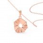 Rose Gold Styles Heptagon Pendent