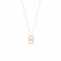 Rose Gold Double Hexagon Pendent