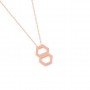 Rose Gold Double Hexagon Pendent