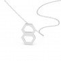 Silver Double Hexagon Pendent