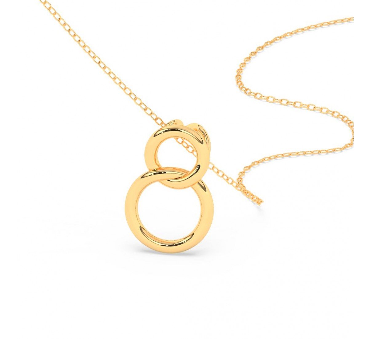 Gold Infinity Circles Rose Gold Plated