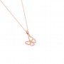 Rose Gold Butterfly Pendant With Link Chain