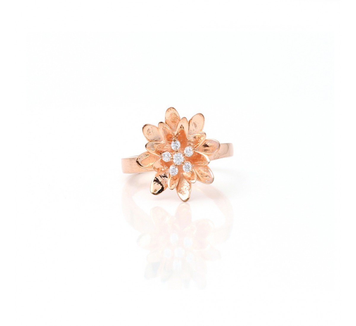 Rose Gold High Glossy Cocktail Ring