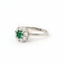 Silver Green Zircon Cluster Ring