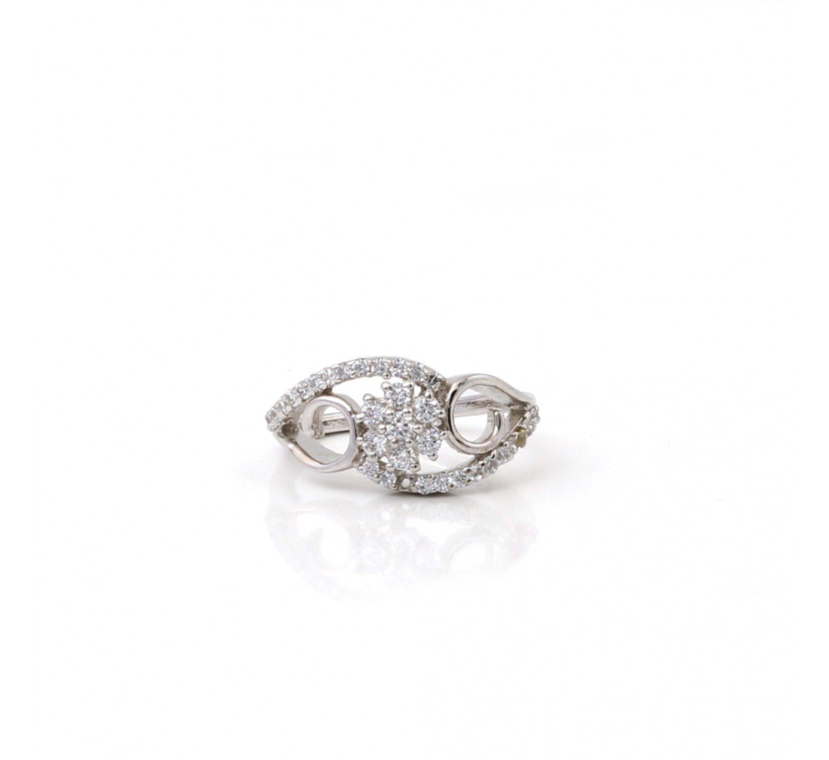 Silver Classic Designfloral Ring