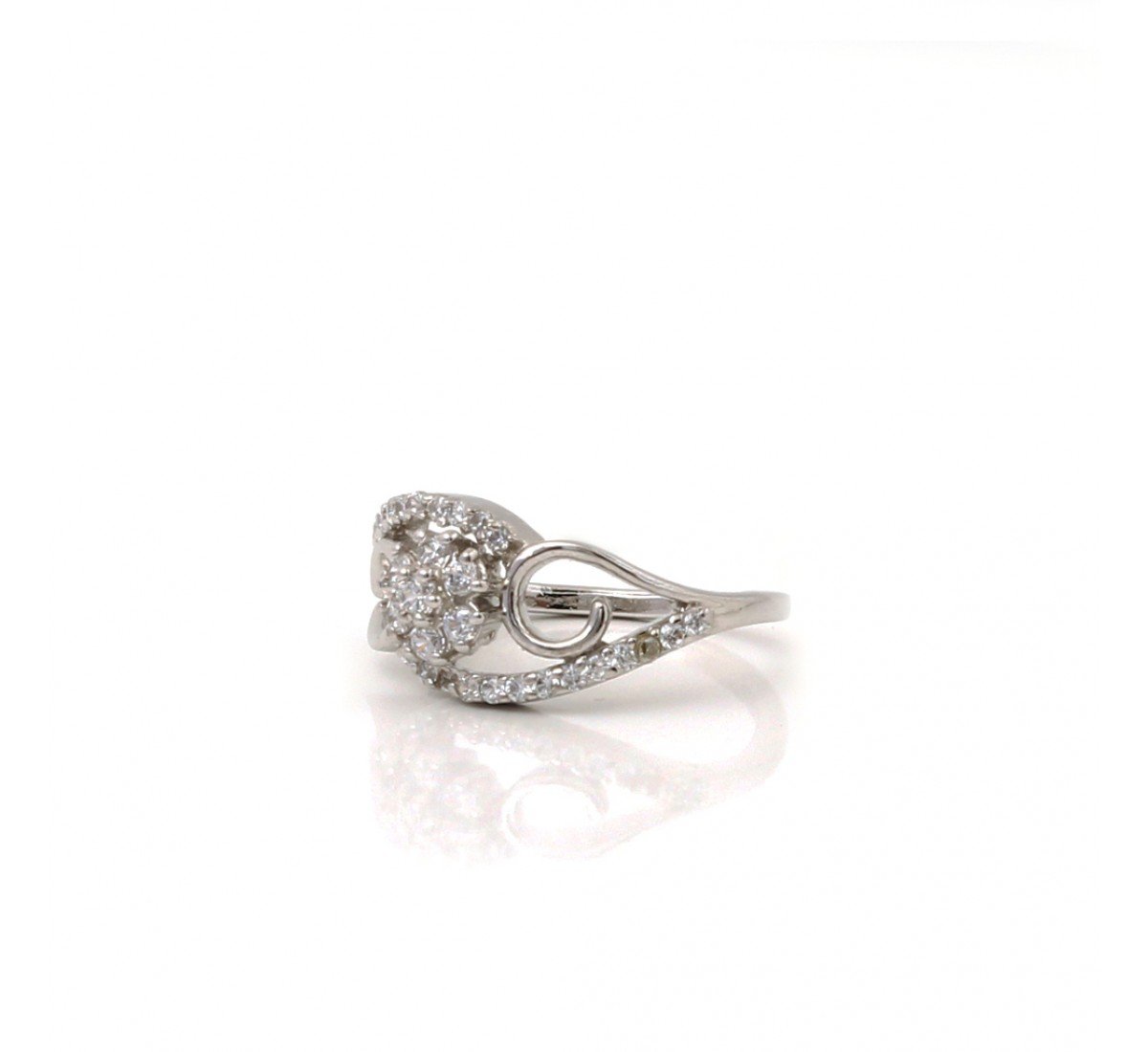 Silver Classic Designfloral Ring