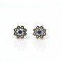 Silver Oxidised Royal Blue Studs