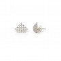 Silver Zircon Triangle Shape Studs