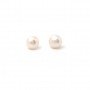 Silver Small White Pearl Earrings