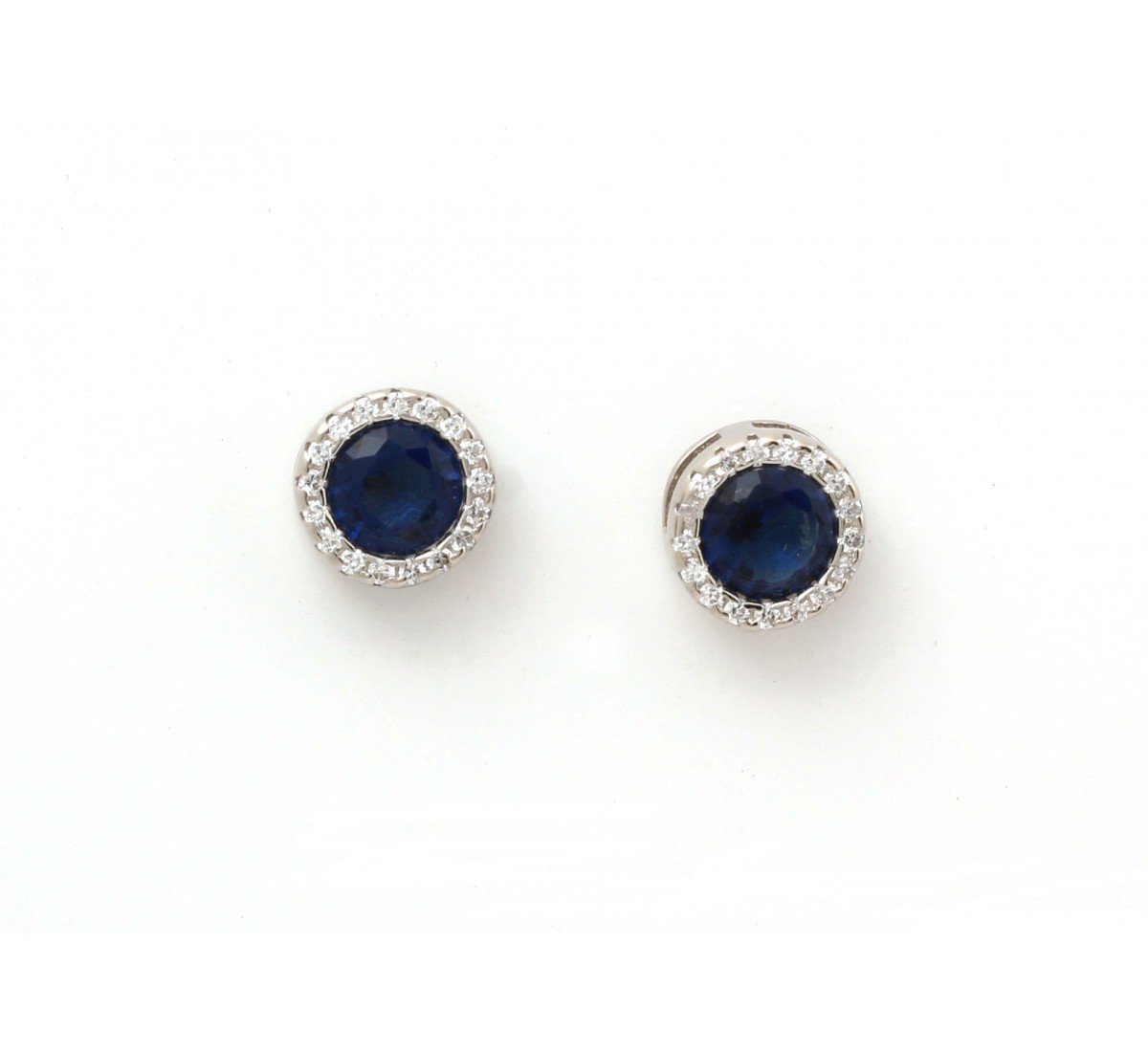 Silver Aqua Blue Studs