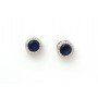 Silver Aqua Blue Studs