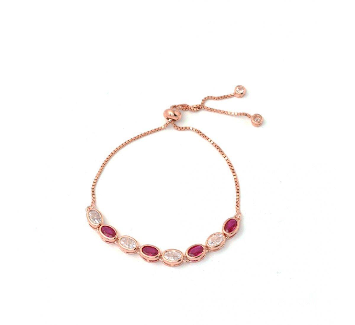 Rose Gold Mystic Oval Chain Bracelet