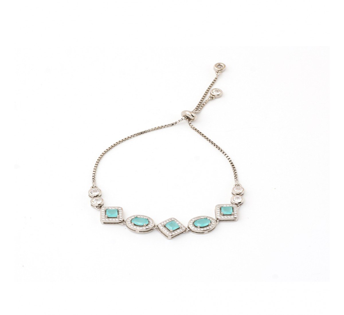 Silver Feisty Square Bracelet