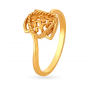 Artistic Gold Triangular Ring
