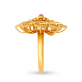 Ornamented Flower Gold Ring