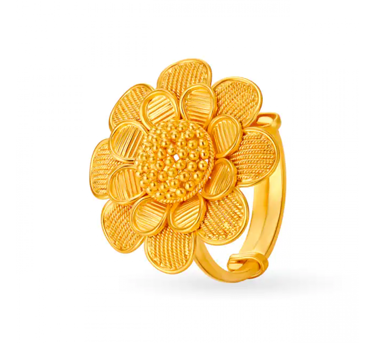 Floral Gold Cocktail Gold Ring