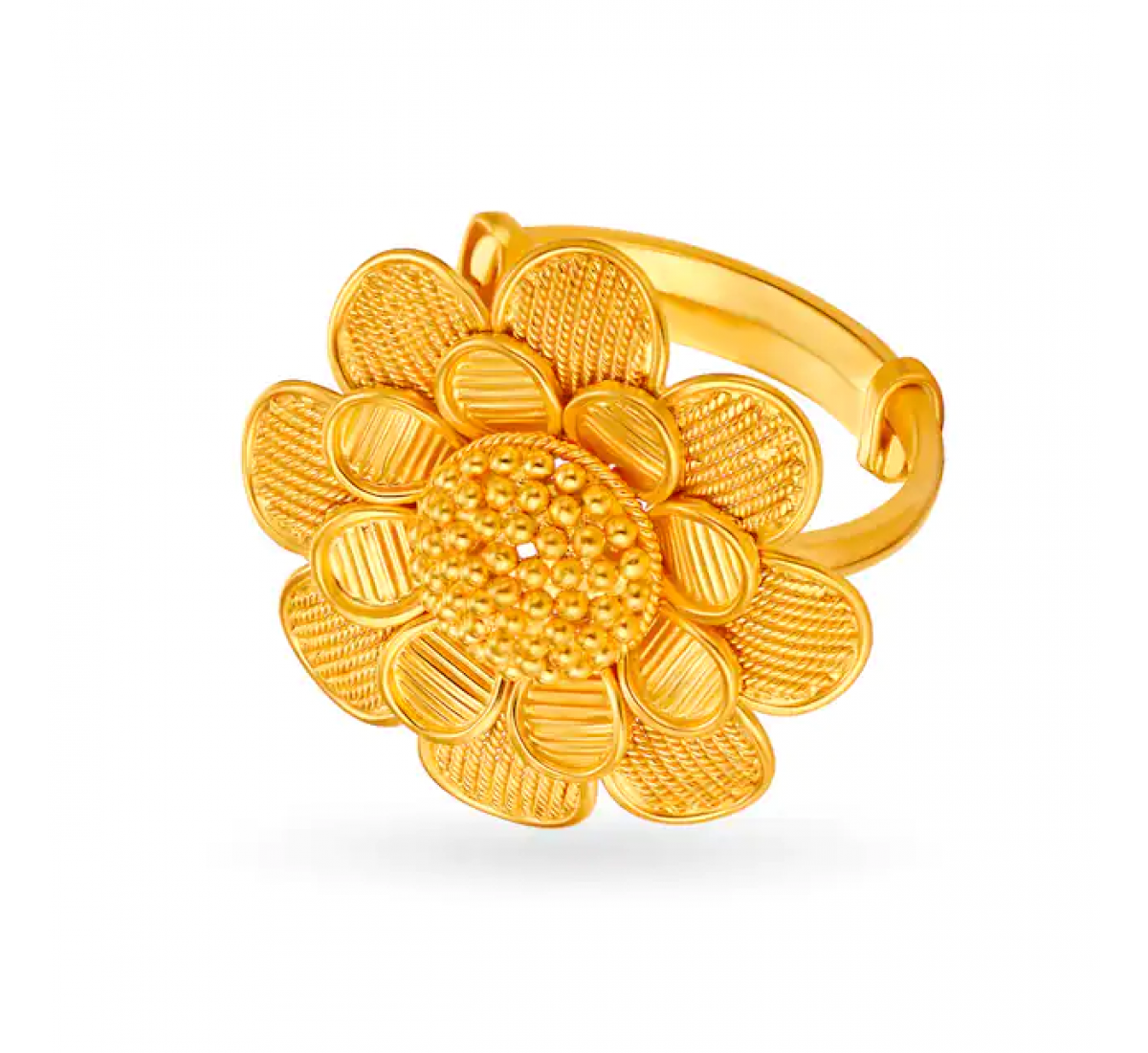 Floral Gold Cocktail Gold Ring