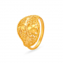 Modern Filigree Gold Ring