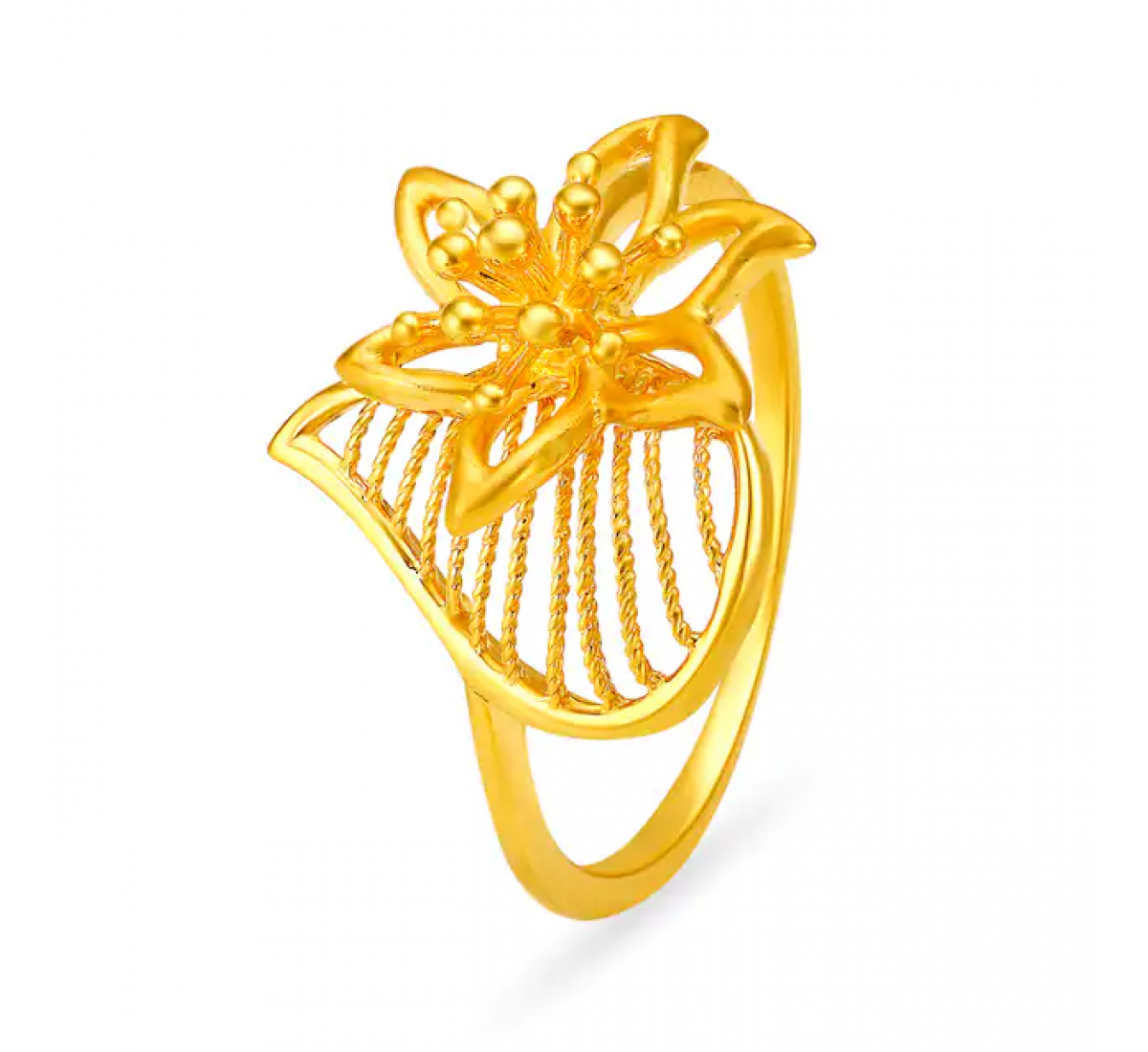 Dazzling Flower Gold Ring