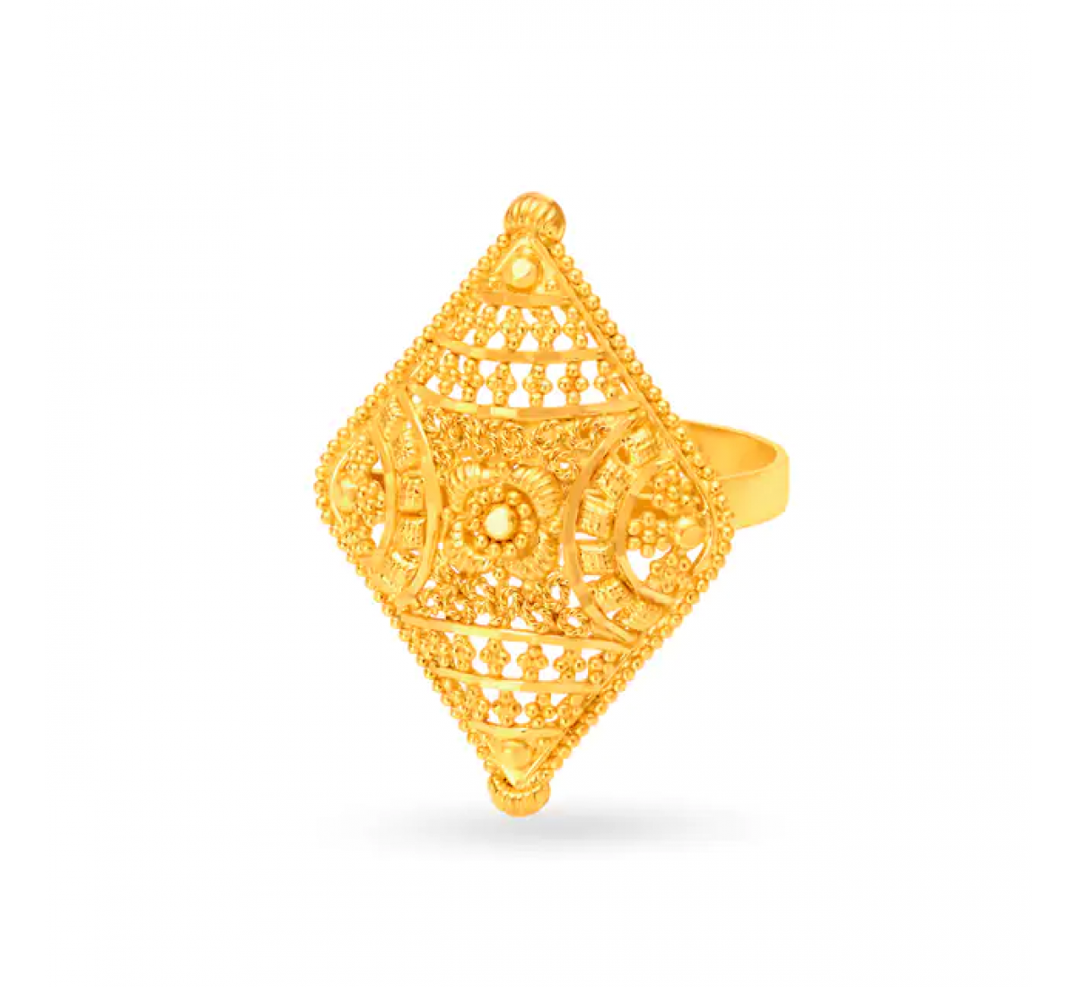 Geometric Shape Gold Ring
