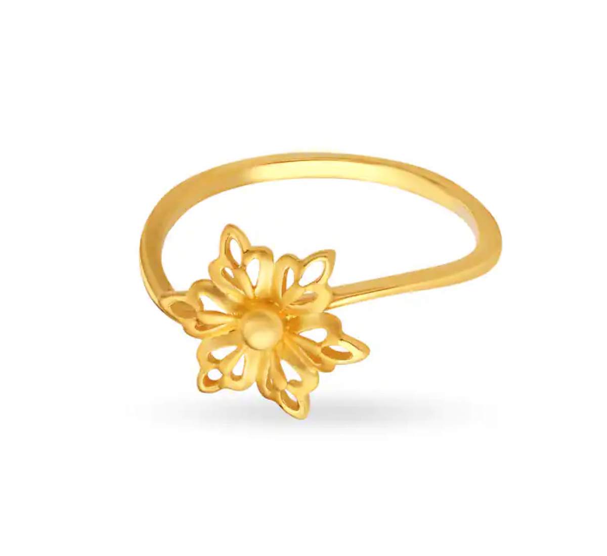 Gold hot sale floral ring