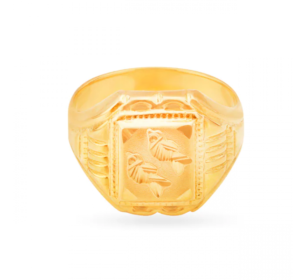 Grand Engraved Gold Ring